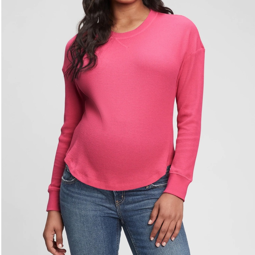 Gap maternity waffle knit shirt